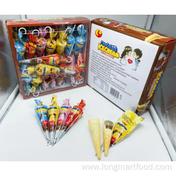 Umbrella-Shaped Chocolate Wafer Cone Candy